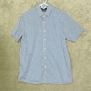 Hart Schaffner Marx Large‎ Blue Flamigos Striped Comfort Stretch